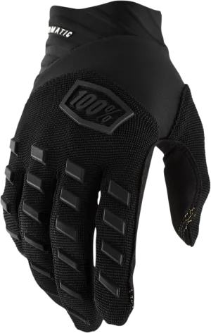 100% Youth Airmatic Gloves - Black/Charcoal - Large 10001-00002