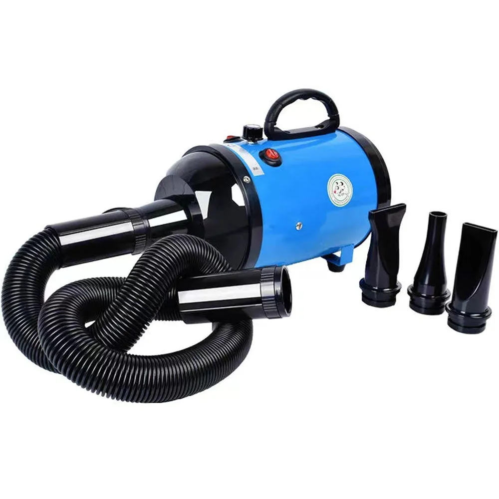 2800W Dog Dryer | High Velocity Pet Blow Dryer | Adjustable Speed | 4 Nozzles | Black