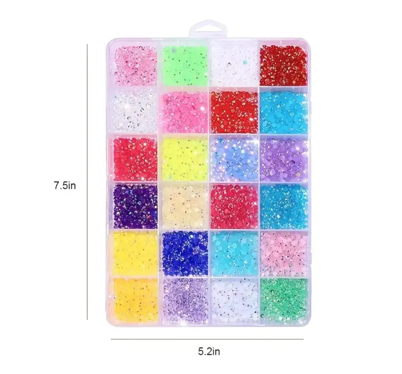 3500 Pcs Round Resin Glitter Rhinestones for Diy 3d Nail Art Flat Bottom Colourful Decoration Accessories