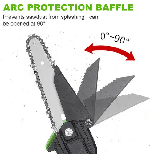 36V 3000W Mini Cordless Chainsaw | 2X Battery-Powered Wood Cutter | Rechargeable