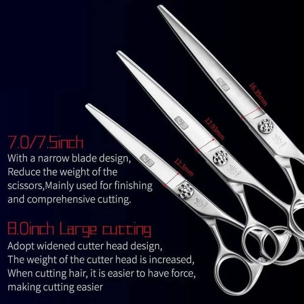 7 7.5 8 Inch Jp Vg 10 Steel Dog Grooming Scissors Bearing Screw Dog Cutting Scissors Grooming