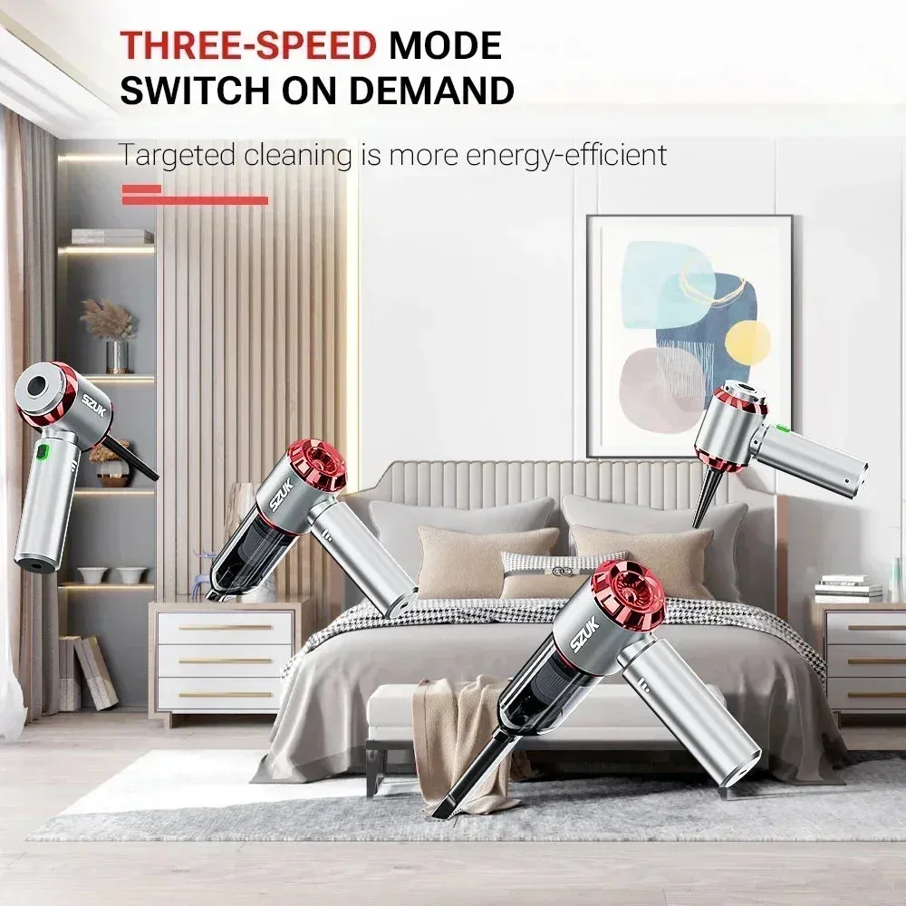 985000Pa Powerful Cordless Car Vacuum Cleaner Mini Handheld Blower For Home & Auto