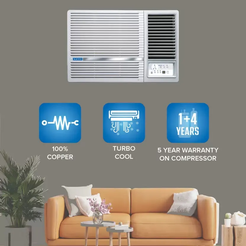 Blue Star WIB518LN  Model 1.5 Ton 5 Star Window Inverter AC - White  ( Copper Condenser)