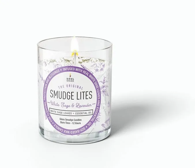 Candle - Votive 'smudge Lites' White Sage & Lavendar (4)