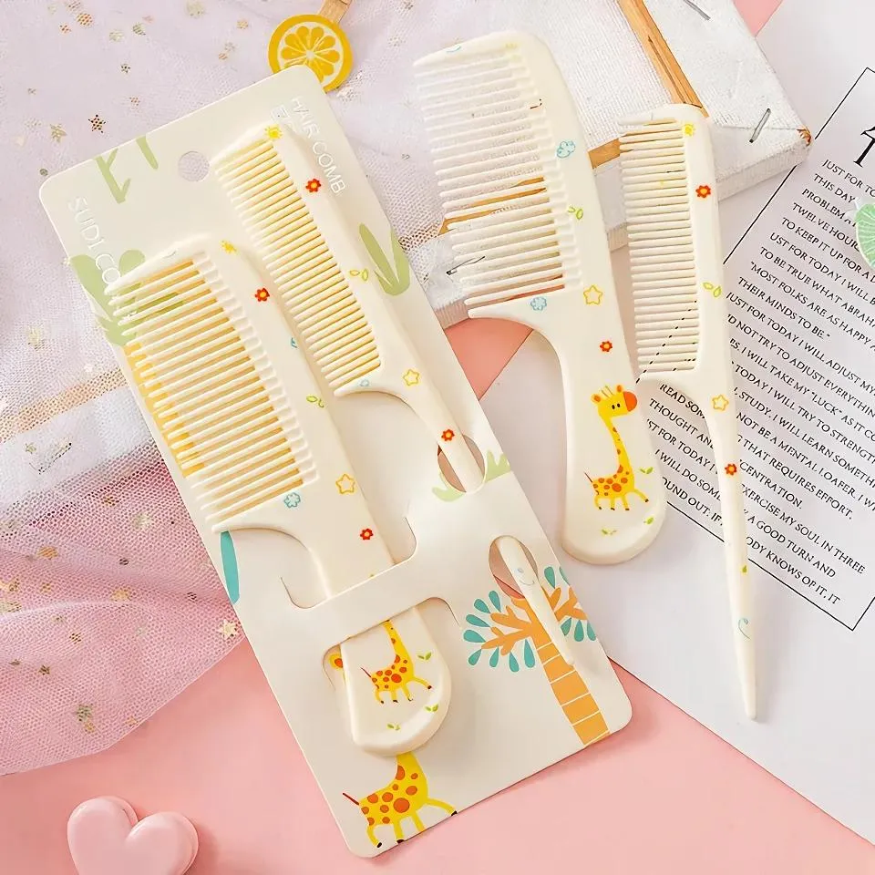 Cute Animal Kids Hairdressing Comb Set