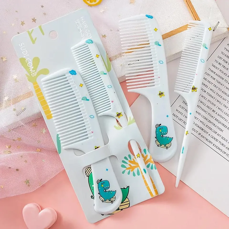 Cute Animal Kids Hairdressing Comb Set