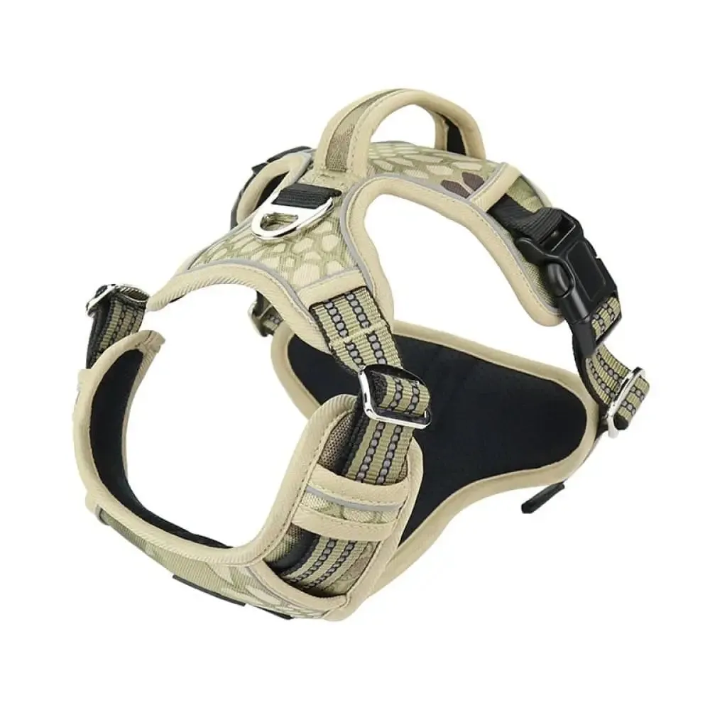Durable Heavy Duty Camouflage Reflective no Pull Pet Harness Vest for Large, Medium Dogs