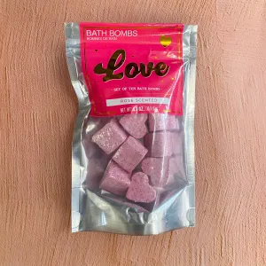 Love Heart Shaped Bath Bombs