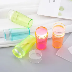 Multi-Color Silicone Nail Art Stamper Set with Scraper