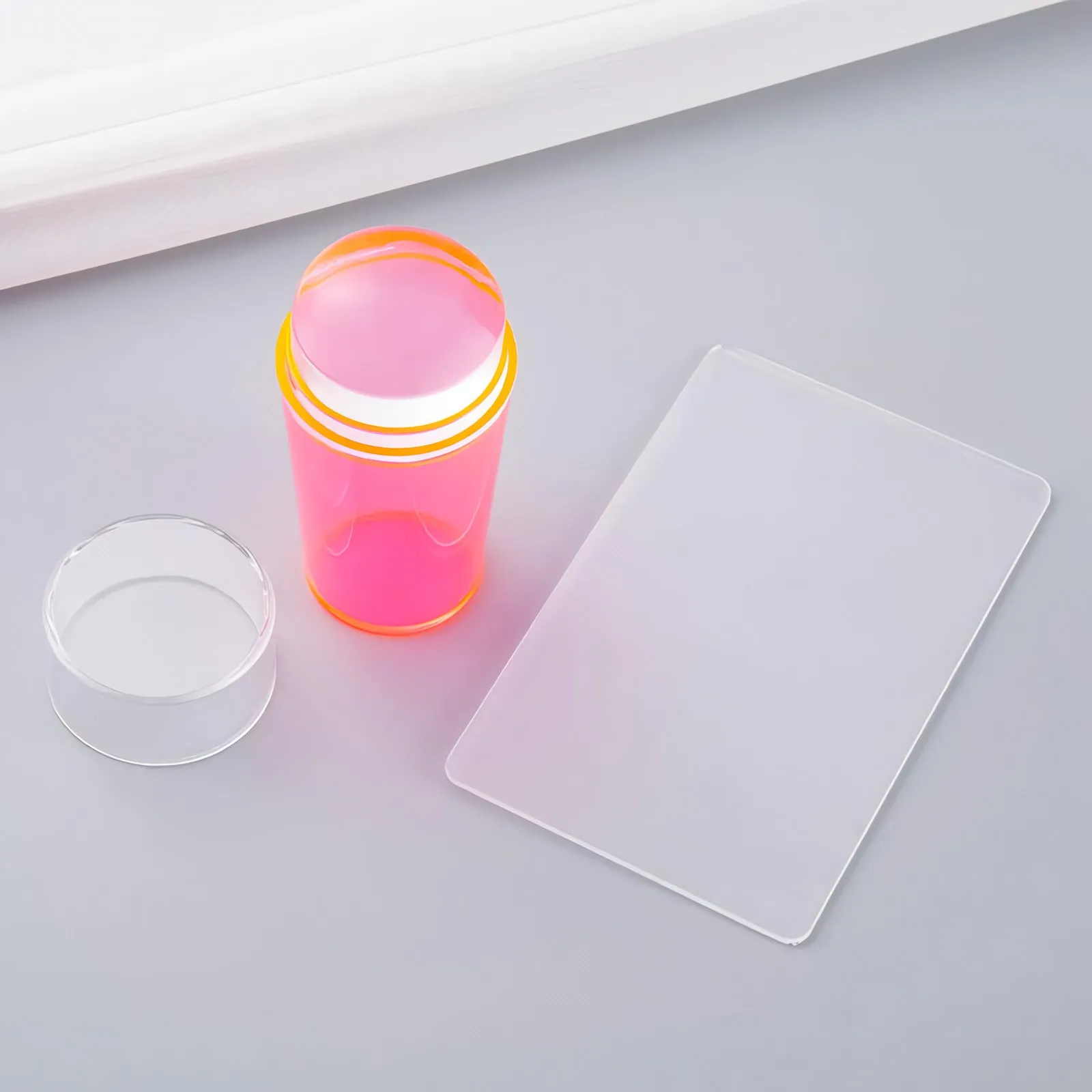 Multi-Color Silicone Nail Art Stamper Set with Scraper