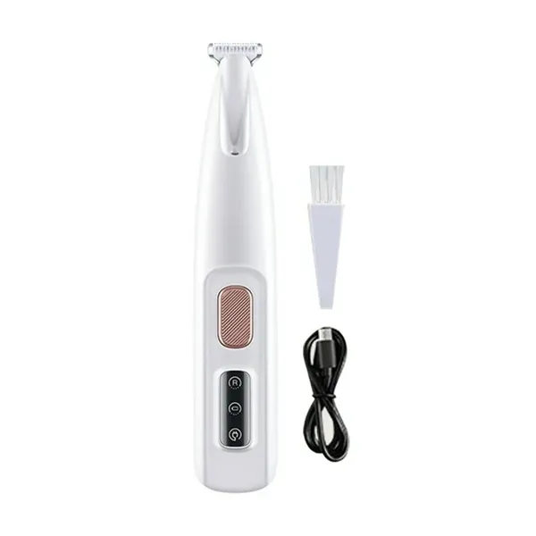 Rechargeable Electric Hair Clipper Fur Trimmer for Cats and Dogs  Wide 18mm Blade for Grooming Paws, Eyes, Ears, Face & Tail