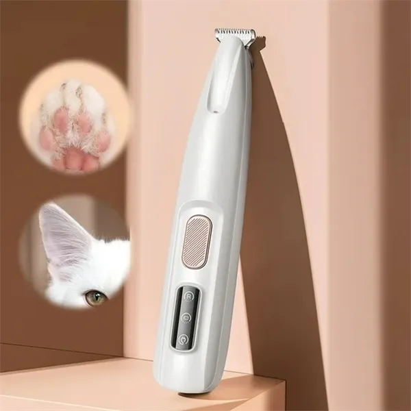 Rechargeable Electric Hair Clipper Fur Trimmer for Cats and Dogs  Wide 18mm Blade for Grooming Paws, Eyes, Ears, Face & Tail