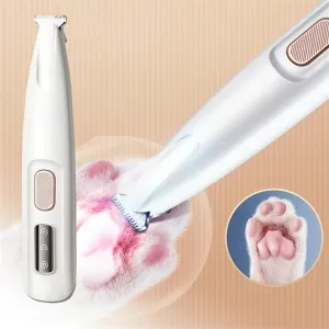 Rechargeable Electric Hair Clipper Fur Trimmer for Cats and Dogs  Wide 18mm Blade for Grooming Paws, Eyes, Ears, Face & Tail