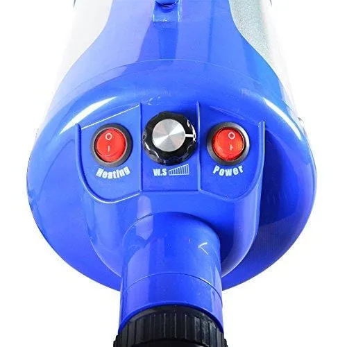 SHELANDY 3.2HP Stepless Adjustable Speed Pet Hair Force Dryer Dog Grooming Blower with Heater(Blue)